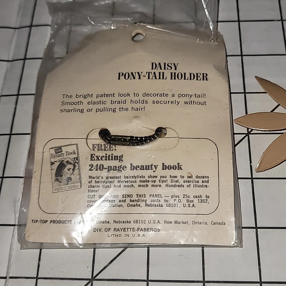 Vintage‎ Tip-Top Pony-Tail Holders, NIP, Two (2) Matching Hair Accessories